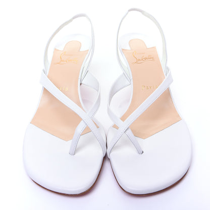 Christian Louboutin Kid Taralita 55 Thong Sandals 39.5 White 7 of 11