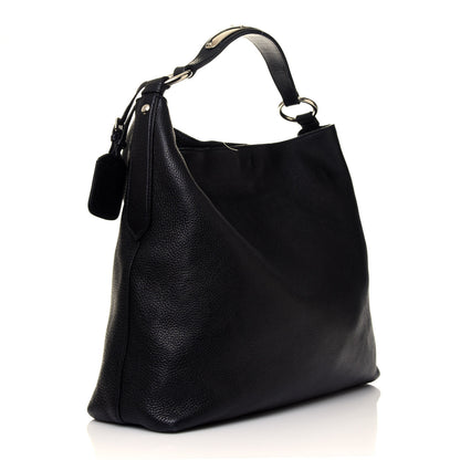 Prada Vitello Daino Hobo Black 2 of 11
