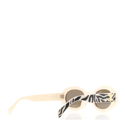Celine Acetate Triomphe 01 Sunglasses CL 40194U Zebra 4 of 7