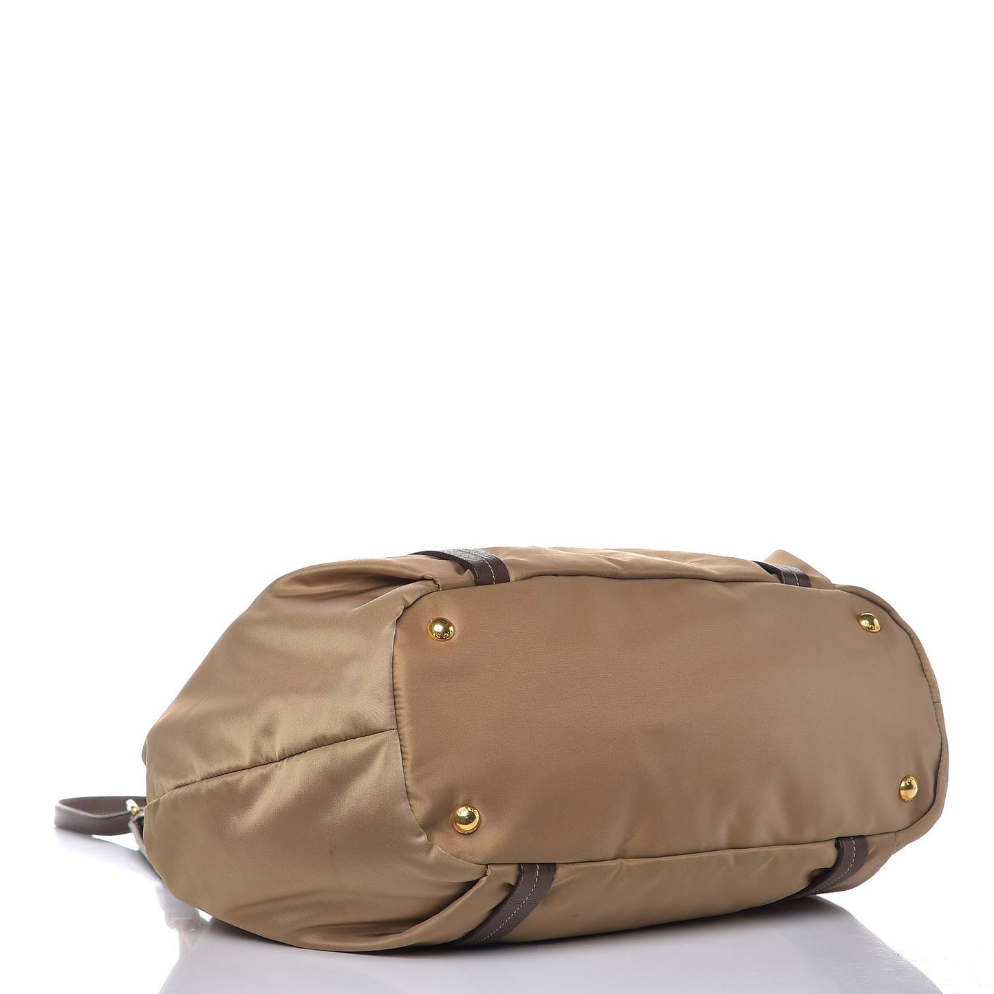 Tessuto Nylon Logo Tote Cammello