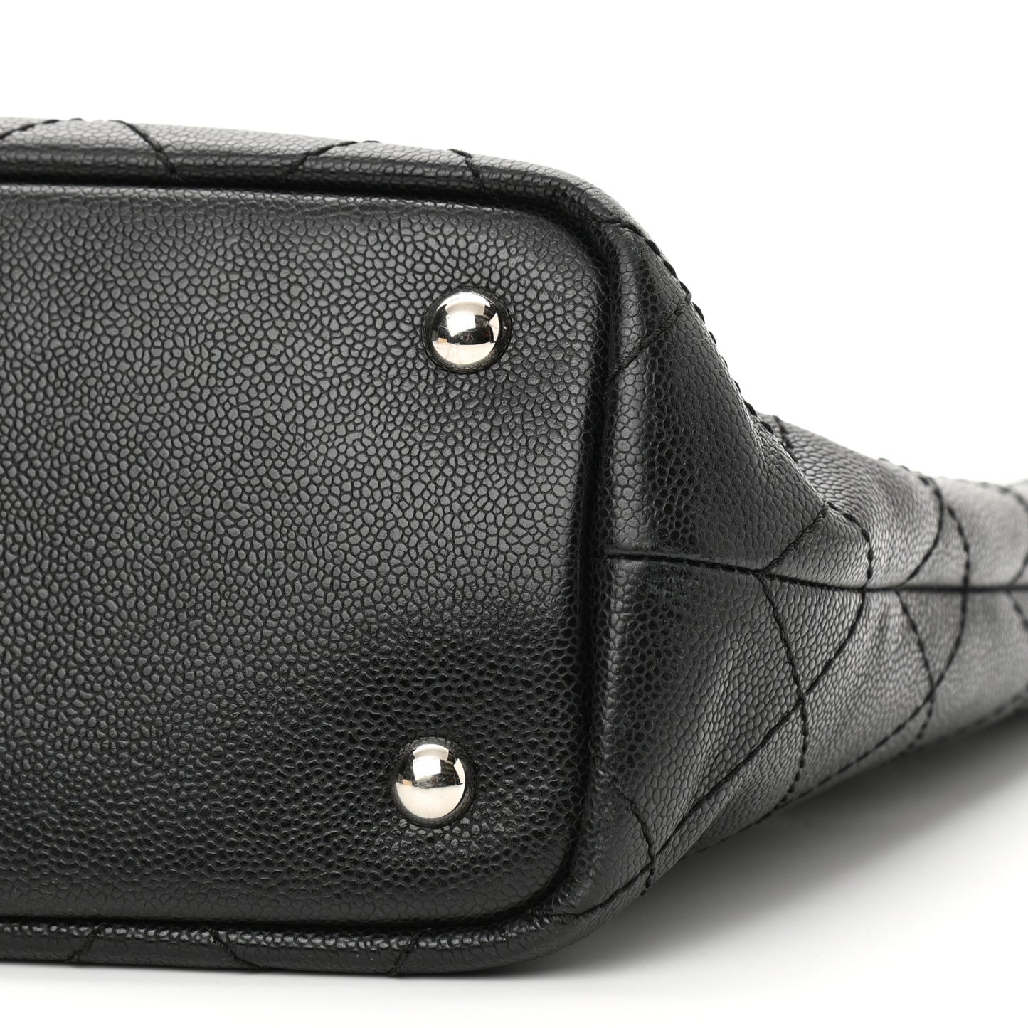 Grained Calfskin Shopping Fever Tote Black