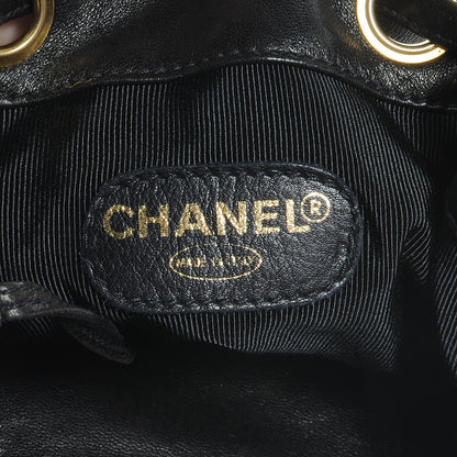 Chanel Lambskin Drawstring Shoulder Bag Dark Brown 7 of 8