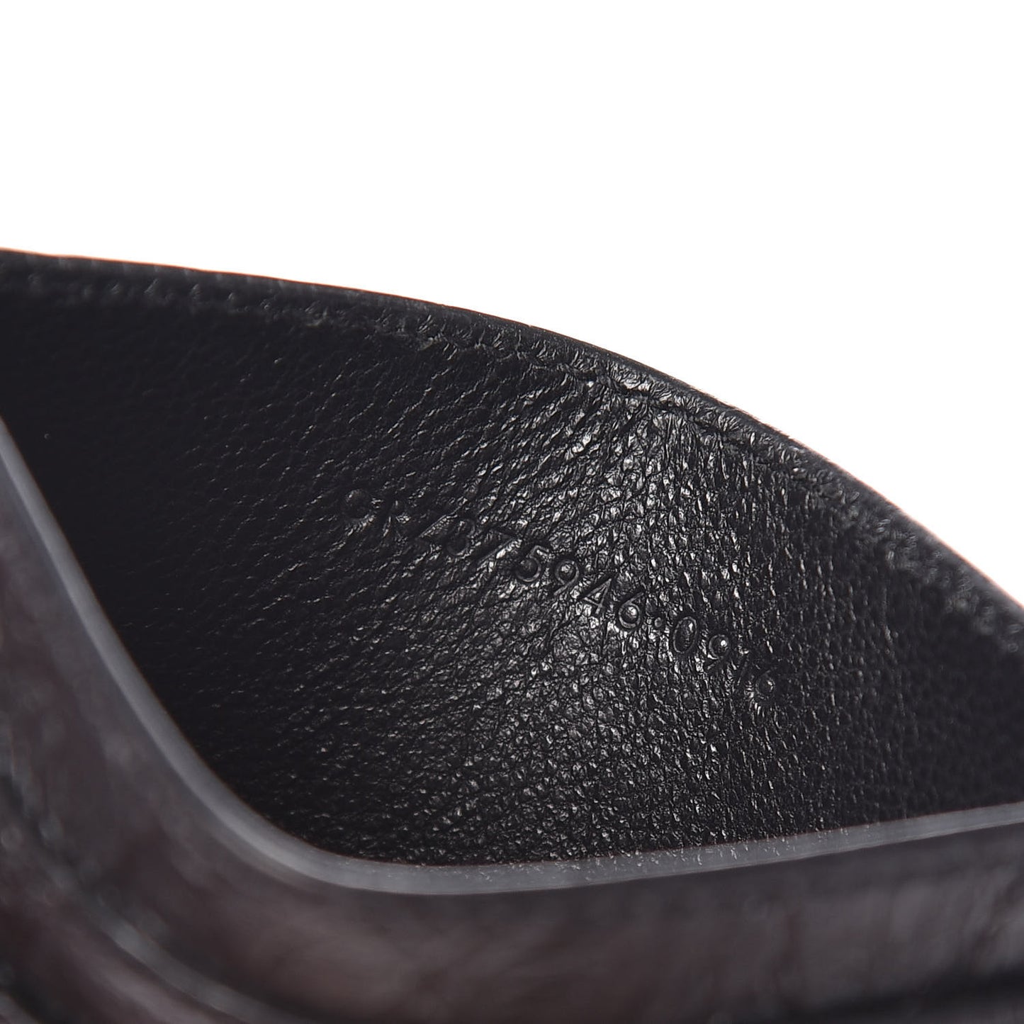 Calfskin Crocodile Embossed Card Case Black