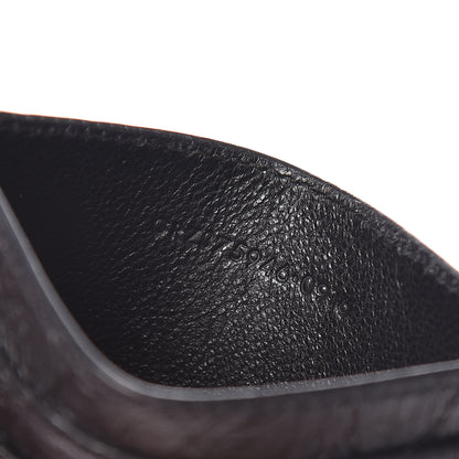 Saint Laurent Calfskin Crocodile Embossed Card Case Black 7 of 10
