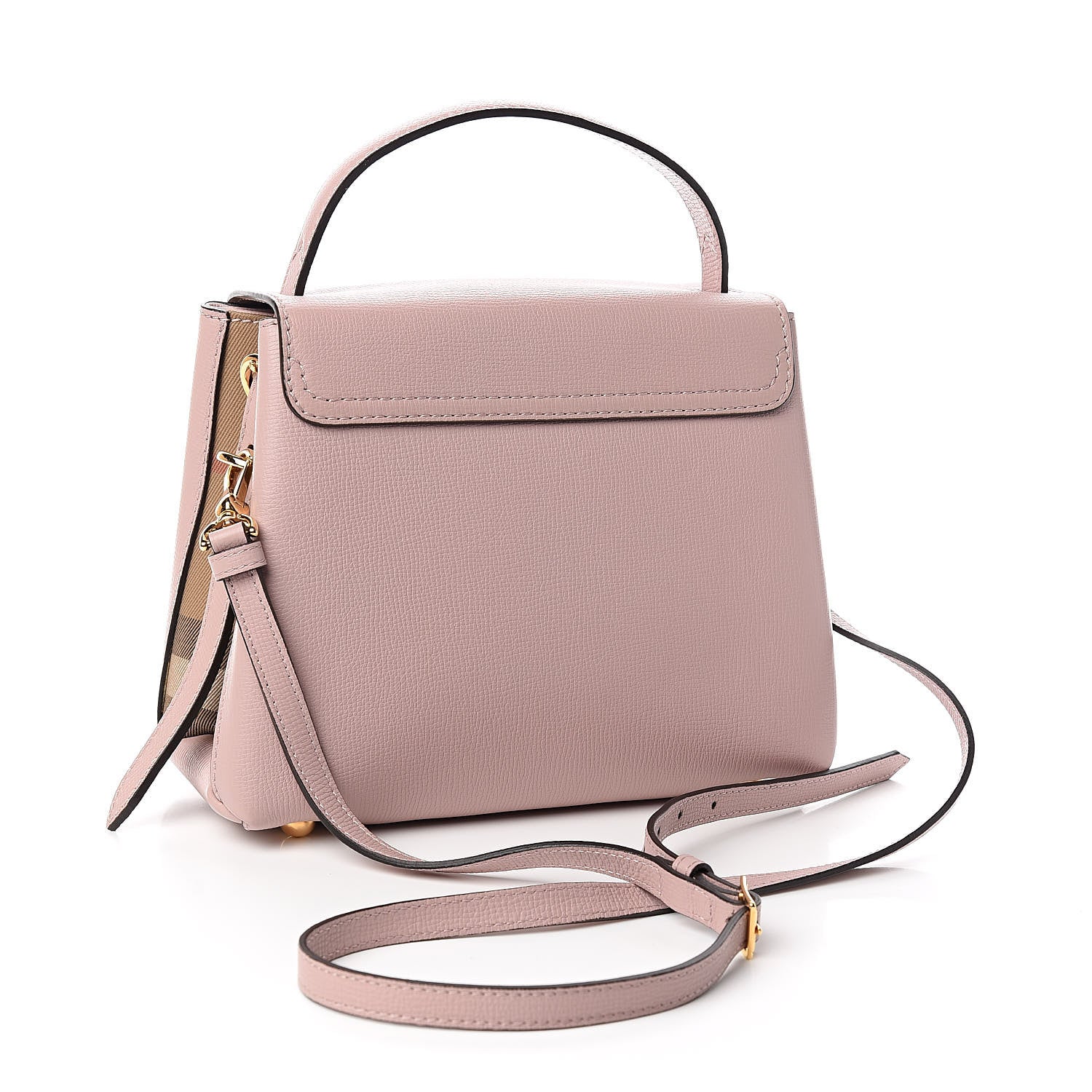 Burberry Derby Calfskin House Check Small Camberley Pale Orchid 3 of 11