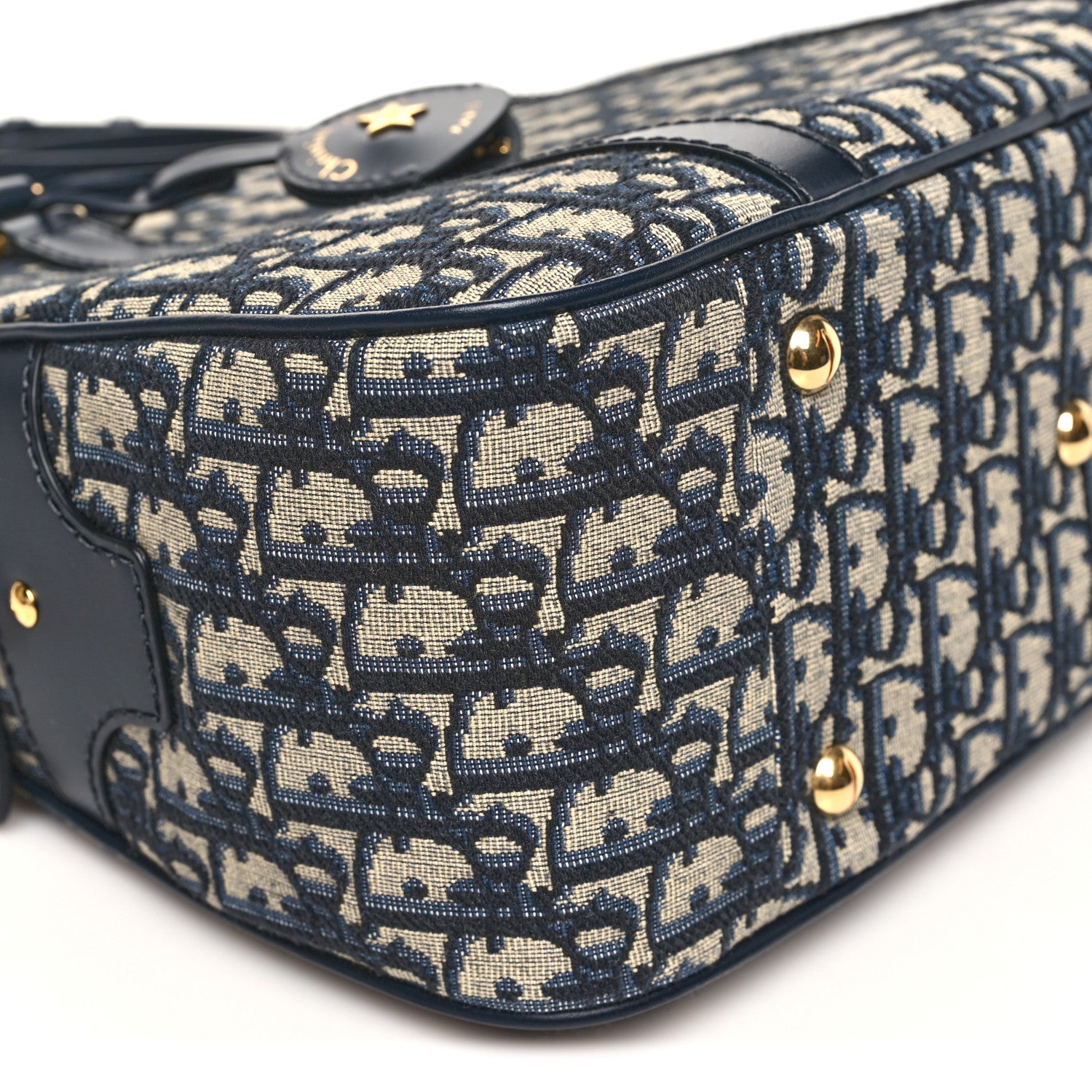 Christian Dior Oblique Large D-Vibe Bowling Bag Navy 9 of 10