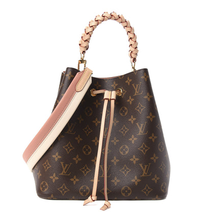 Louis Vuitton Monogram Braided Neonoe MM Peach Cream 1 of 11