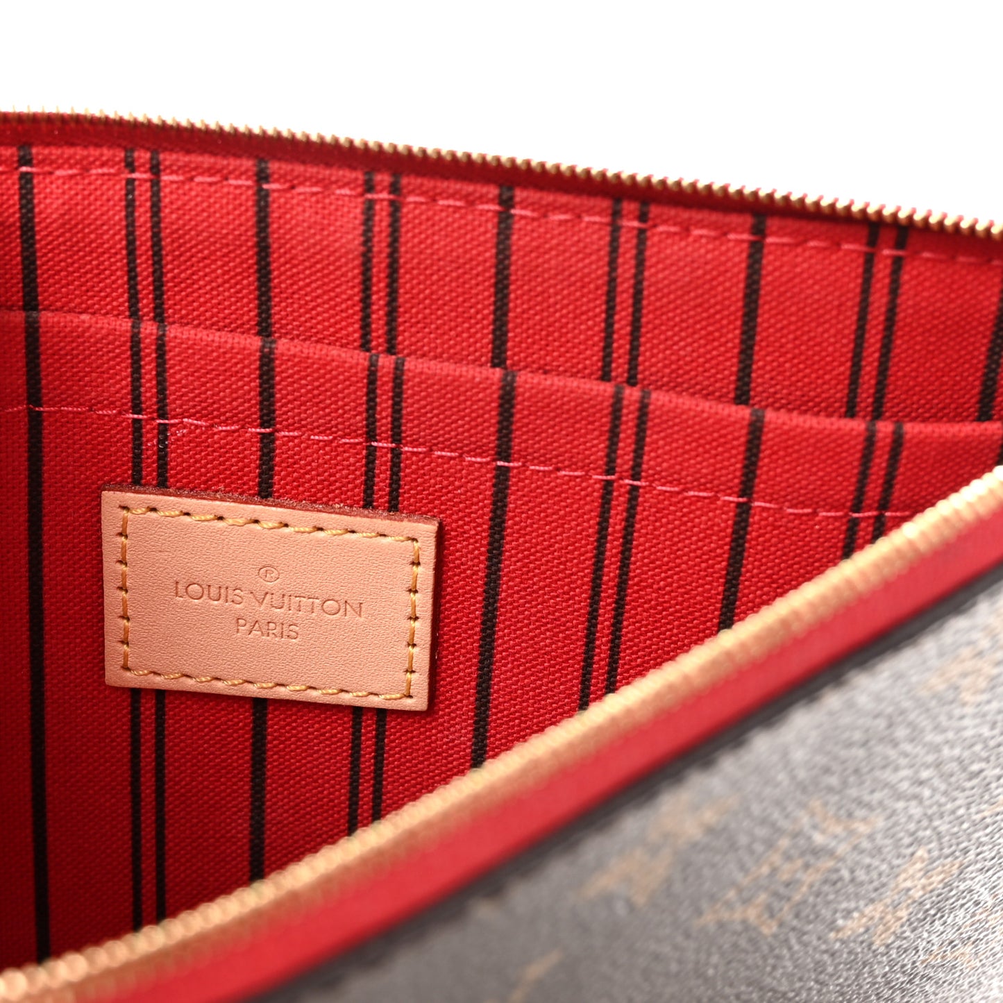 Monogram Neverfull MM GM Pochette Cherry