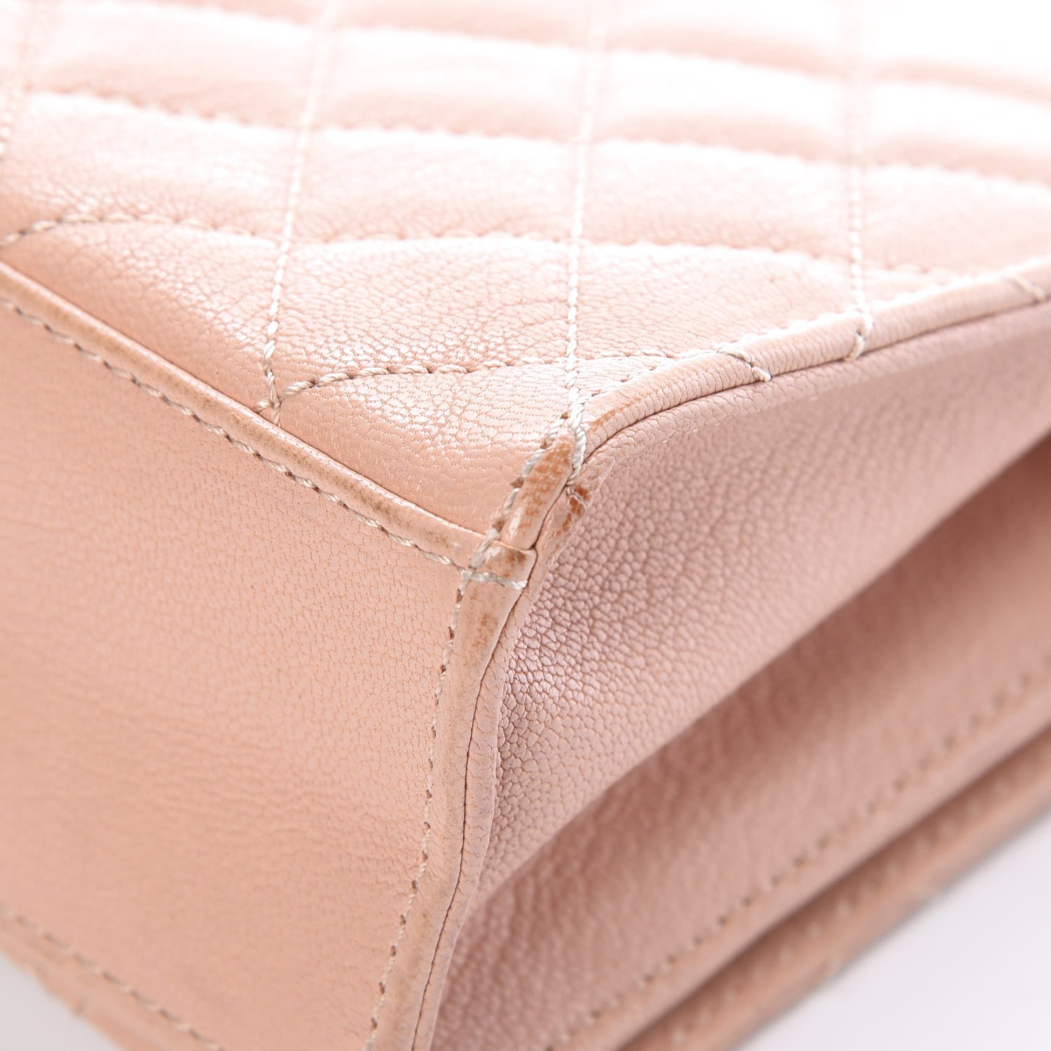 Chanel Goatskin Quilted Small Rita Top Handle Flap Pink 13 of 14