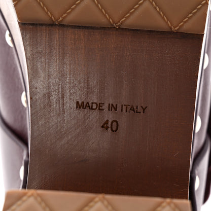 Chanel Calfskin Camellia Clogs 40 Dark Purple 7 of 12