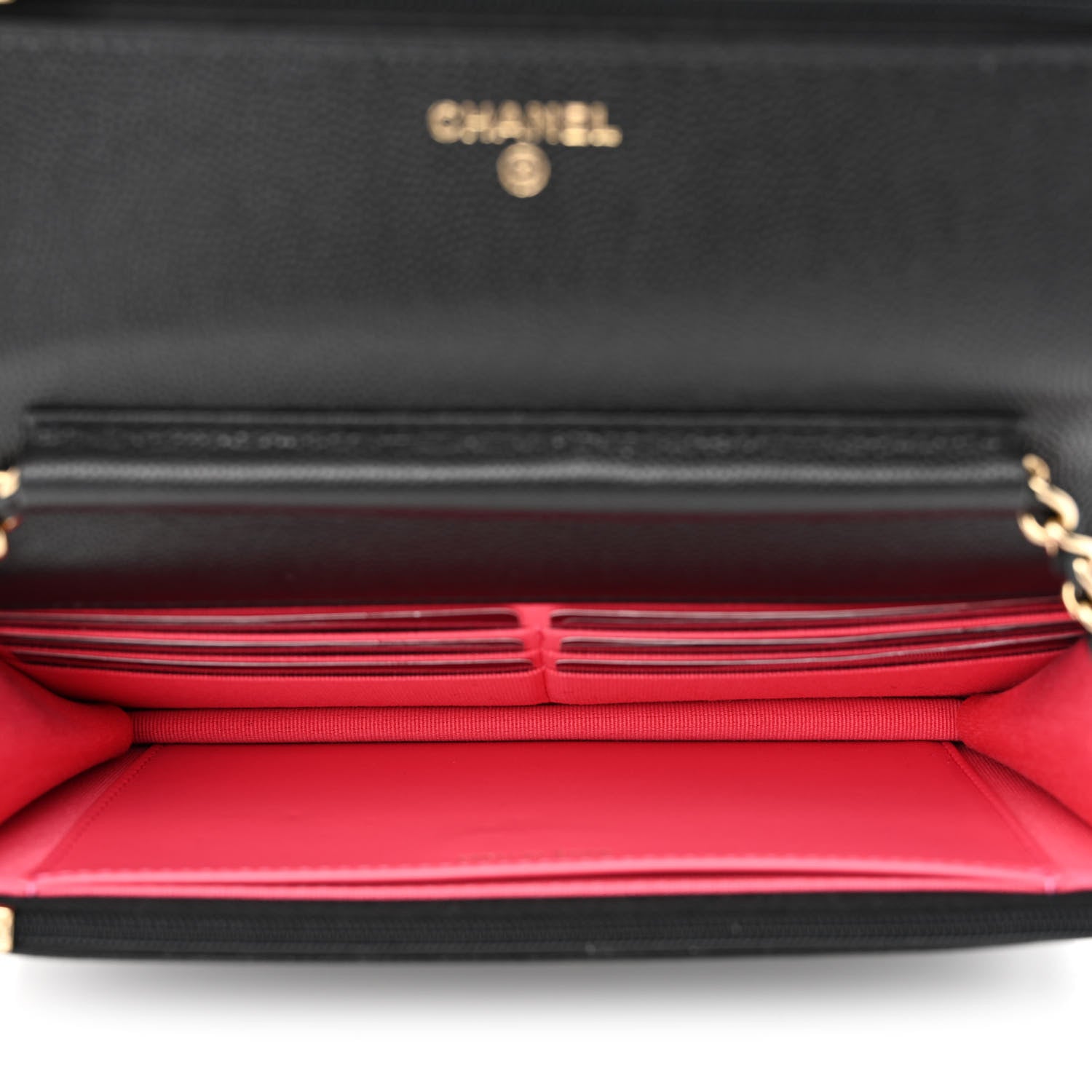 Chanel Caviar Quilted Perforated Metal CC Wallet On Chain WOC Black 5 of 13