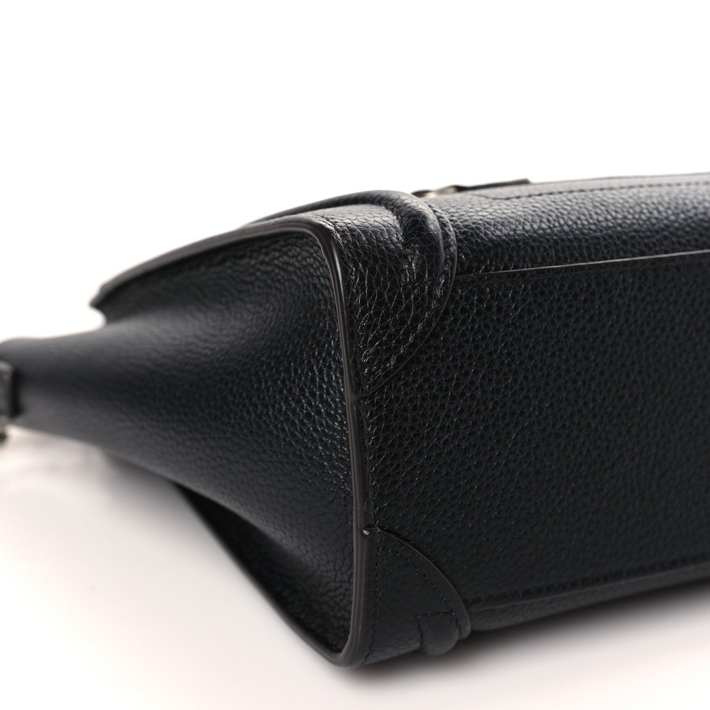 Drummed Calfskin Nano Luggage Black