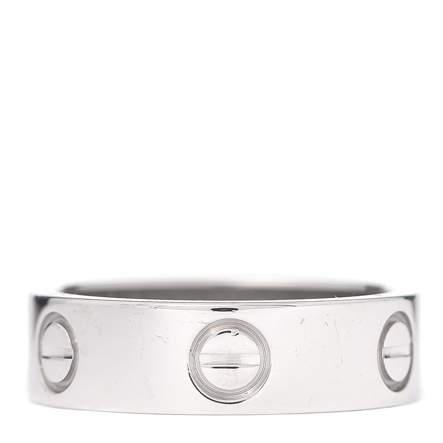 Cartier 18K White Gold 5.5mm LOVE Ring 52 6 1 of 4