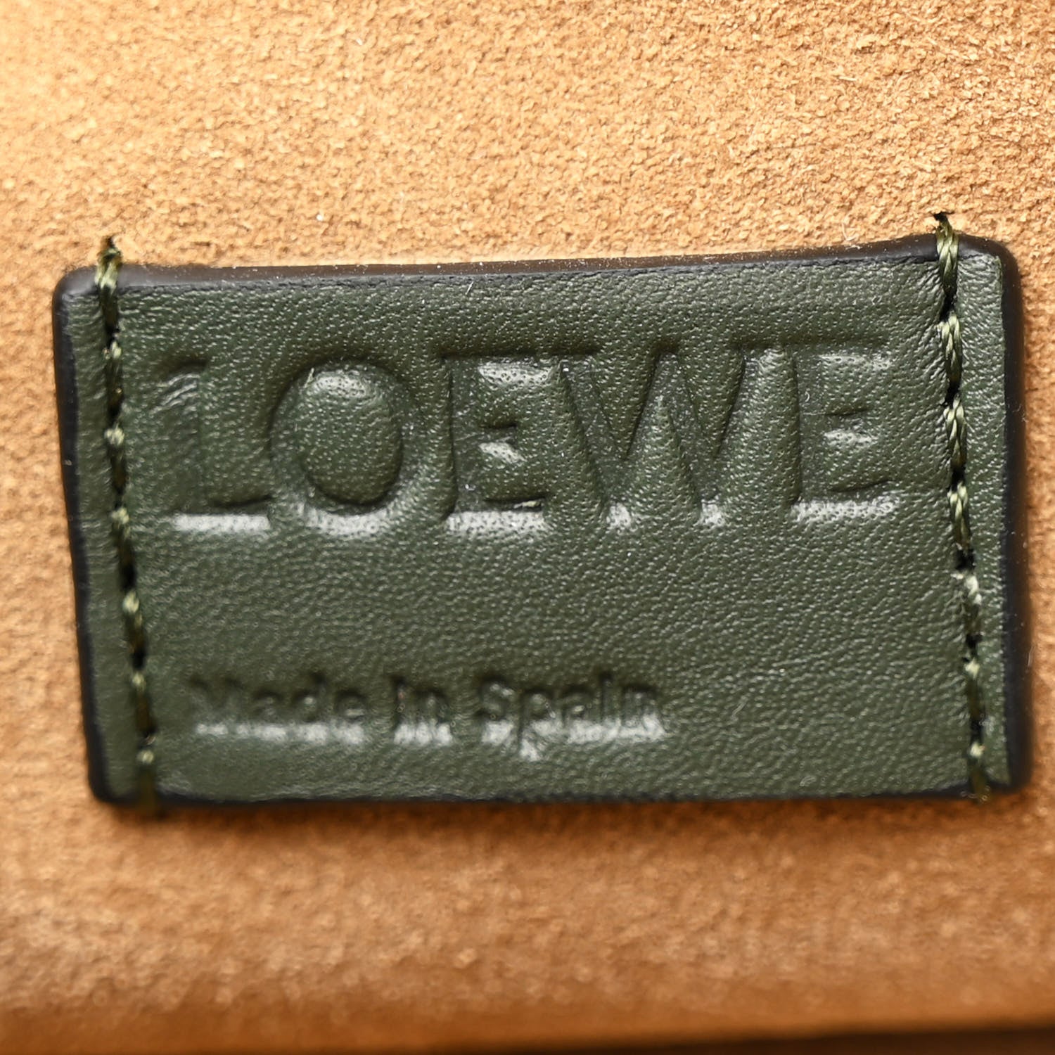 Loewe Calfskin Flamenco Knot Clutch Vintage Khaki 6 of 10