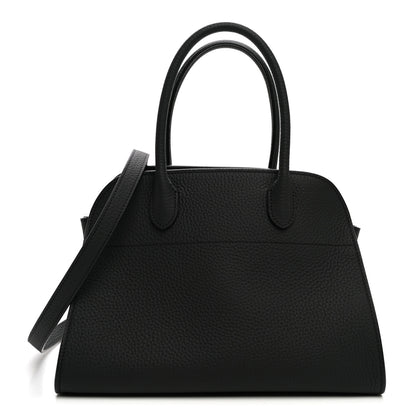 The Row Grained Calfskin Soft Margaux 10 Bag Black 1 of 9