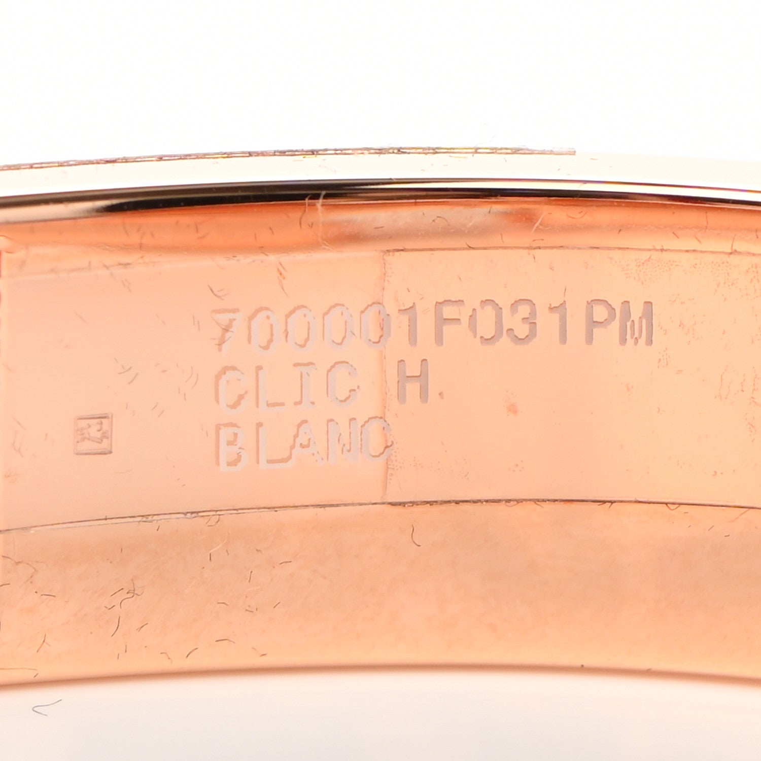 Hermes Enamel Narrow Clic Clac H Bracelet PM White 5 of 6