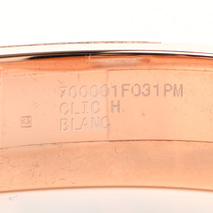 Hermes Enamel Narrow Clic Clac H Bracelet PM White 5 of 6