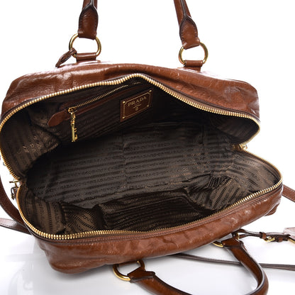 Prada Vitello Shine Boston Bag Palissandro 6 of 15