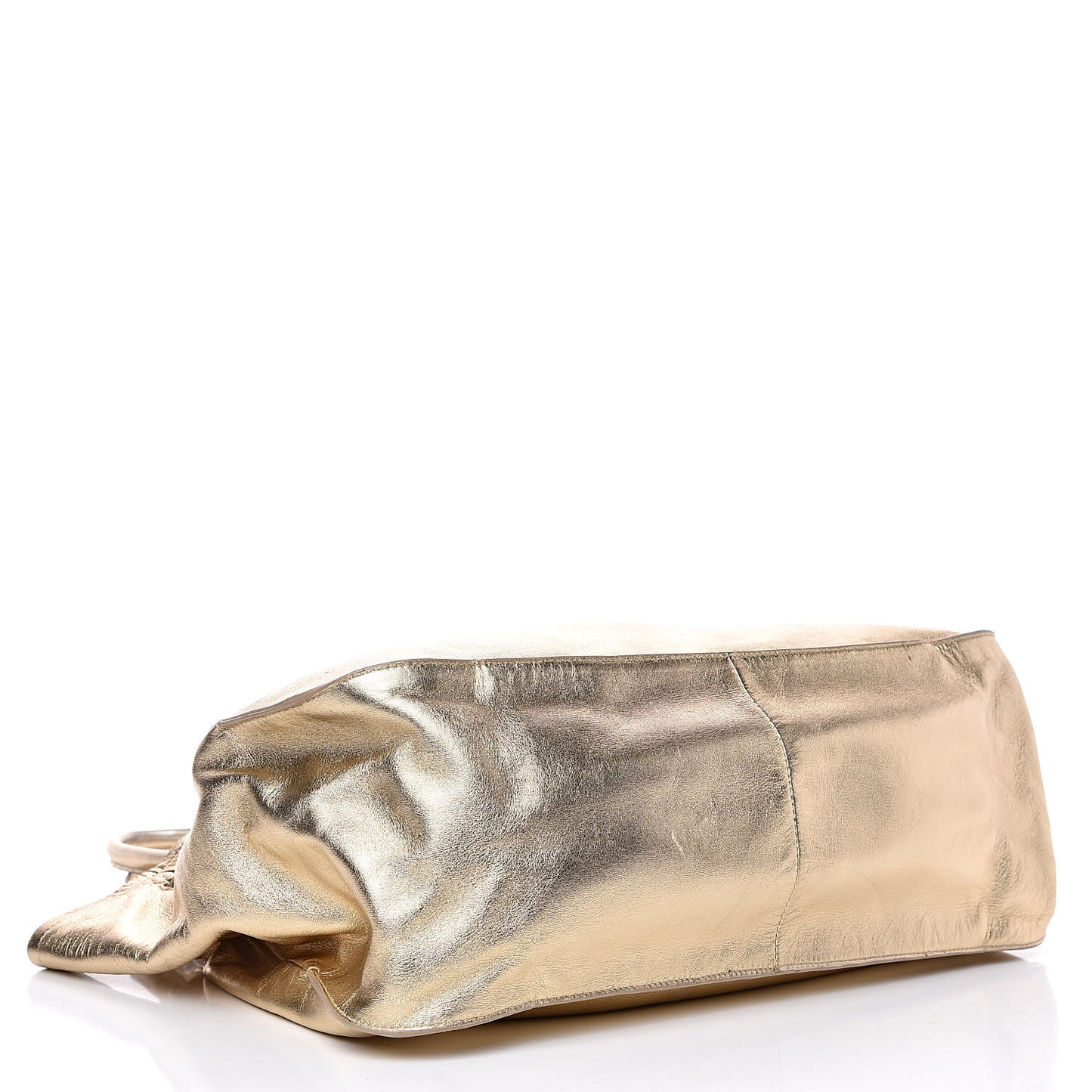 Nappa Soft Drawstring Tote Platino