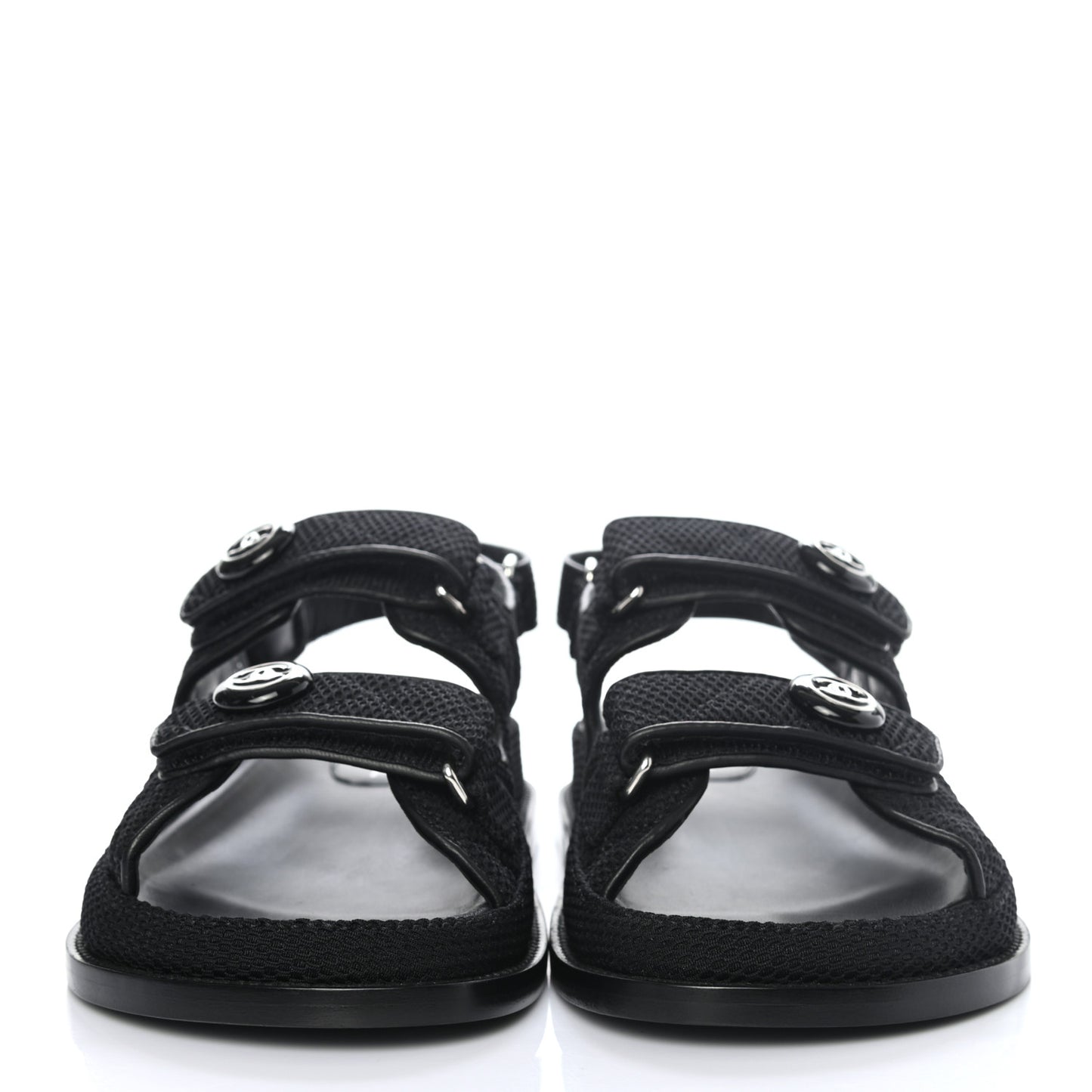 Fabric Velcro Dad Sandals 39 Black