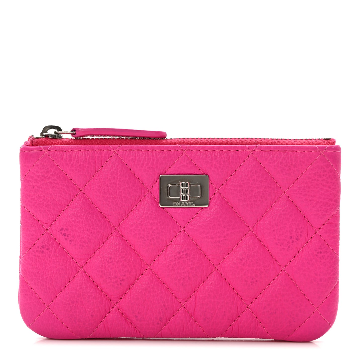 Goatskin Quilted Small Reissue Cosmetic Case Pink