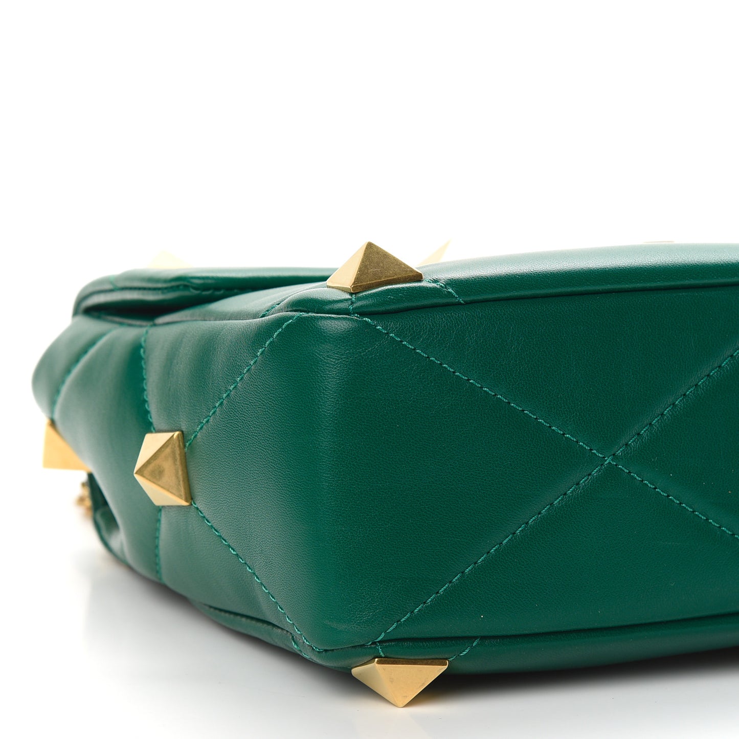 Nappa Large Roman Stud Shoulder Bag Jungle
