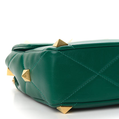 Valentino Garavani Nappa Large Roman Stud Shoulder Bag Jungle 7 of 8