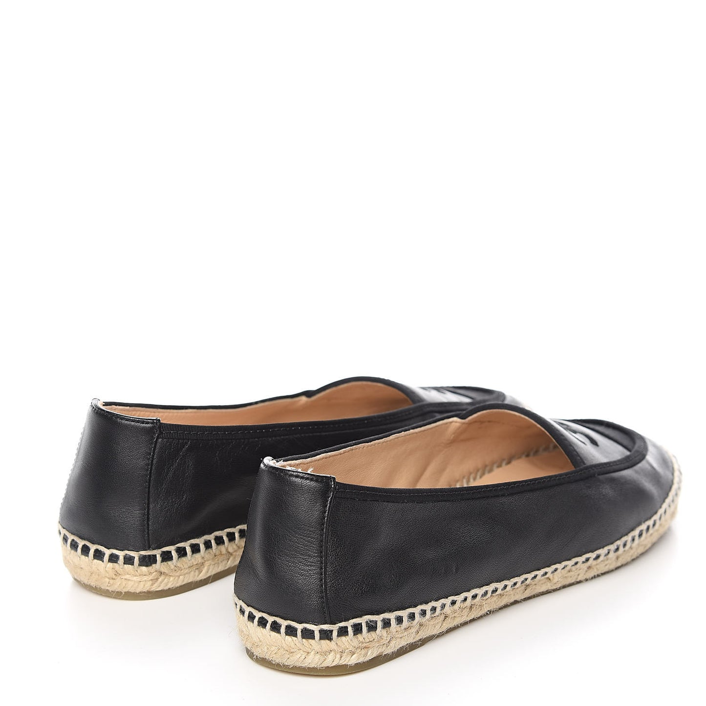 Lambskin Grosgrain CC Espadrilles 38 Black