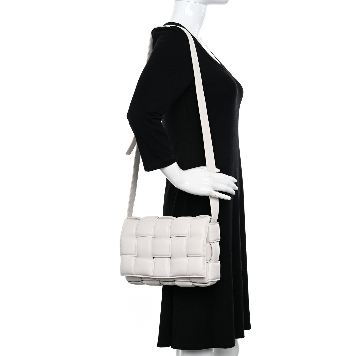 Bottega Veneta Nappa Maxi Intreccio Padded Cassette Crossbody Bag Chalk 2 of 11