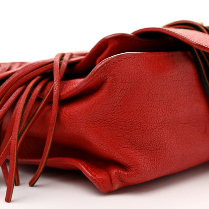 Proenza Schouler Lambskin Tiny Fringe Lux PS1 Satchel Red 9 of 23