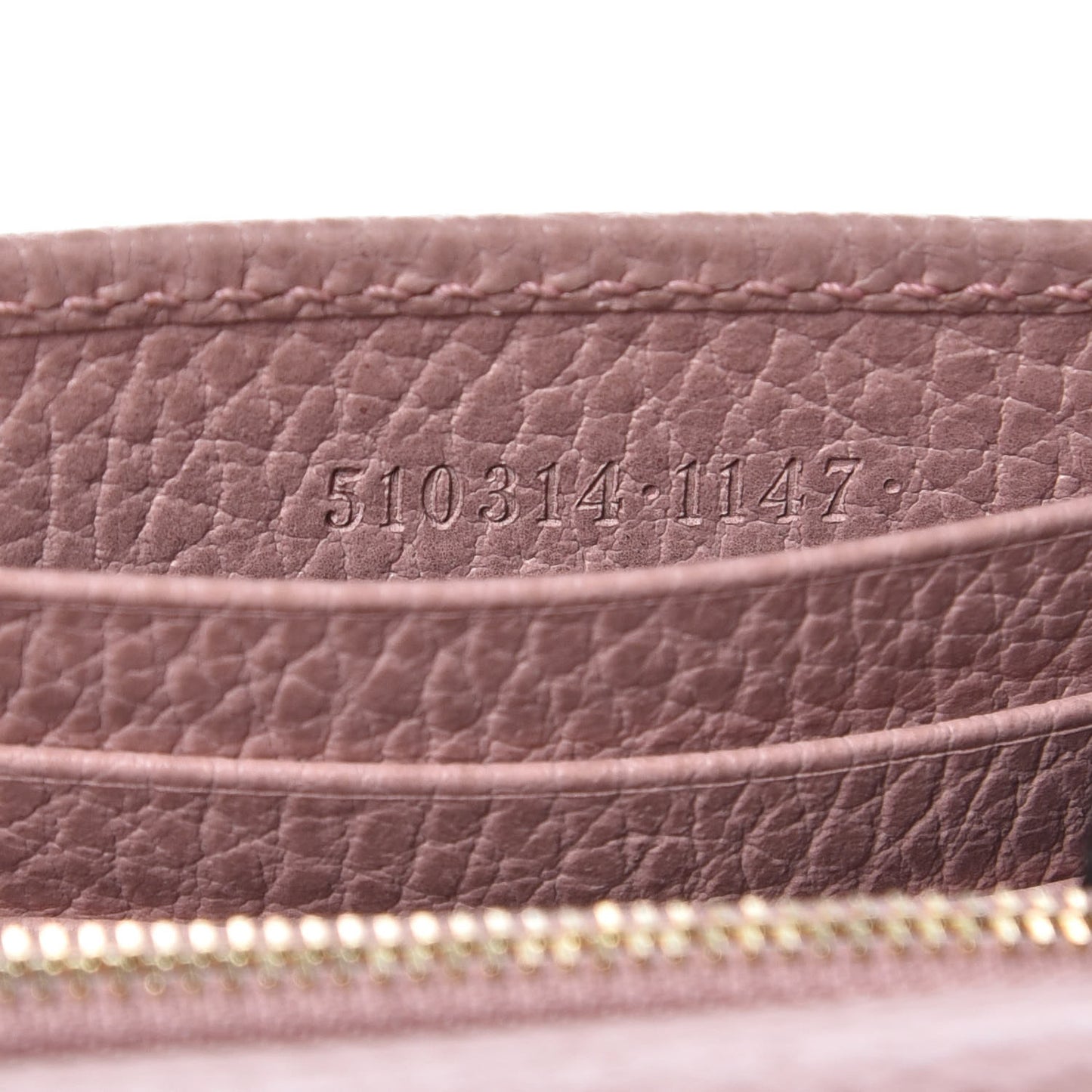 Dollar Calfskin Interlocking G Chain Wallet Soft Pink
