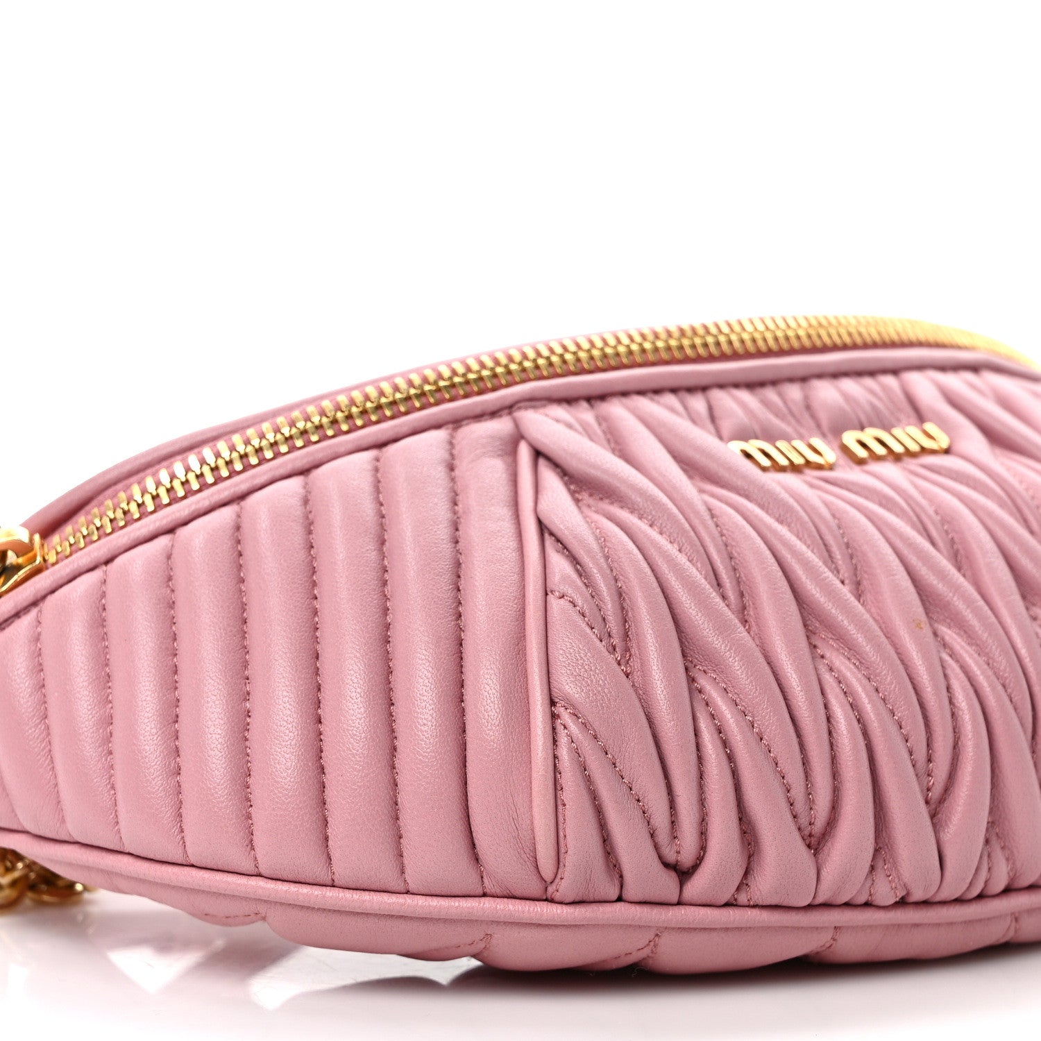 Miu Miu Nappa Matelasse Rider Belt Bag Orchid Pink 7 of 8