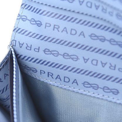Prada Saffiano Monochrome Continental Flap Wallet Astrale 7 of 8