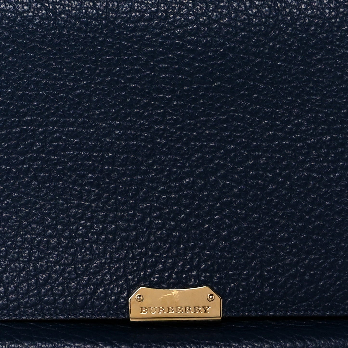 Signature Grain Large Mildenhall Shoulder Bag Blue Carbon