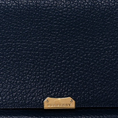 Burberry Signature Grain Large Mildenhall Shoulder Bag Blue Carbon 9 of 11