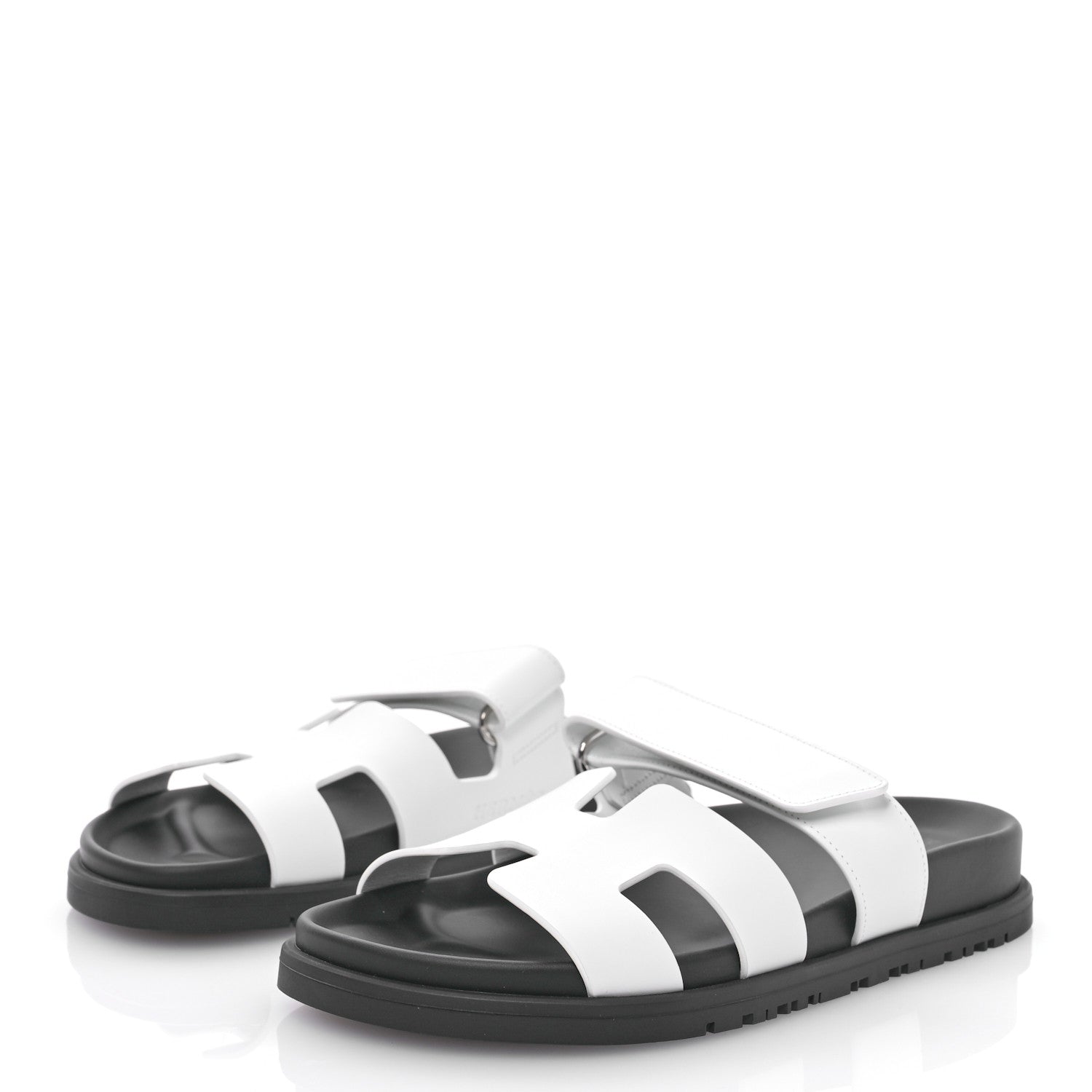 Hermes Calfskin Womens Chypre Sandals 36 White 3 of 8