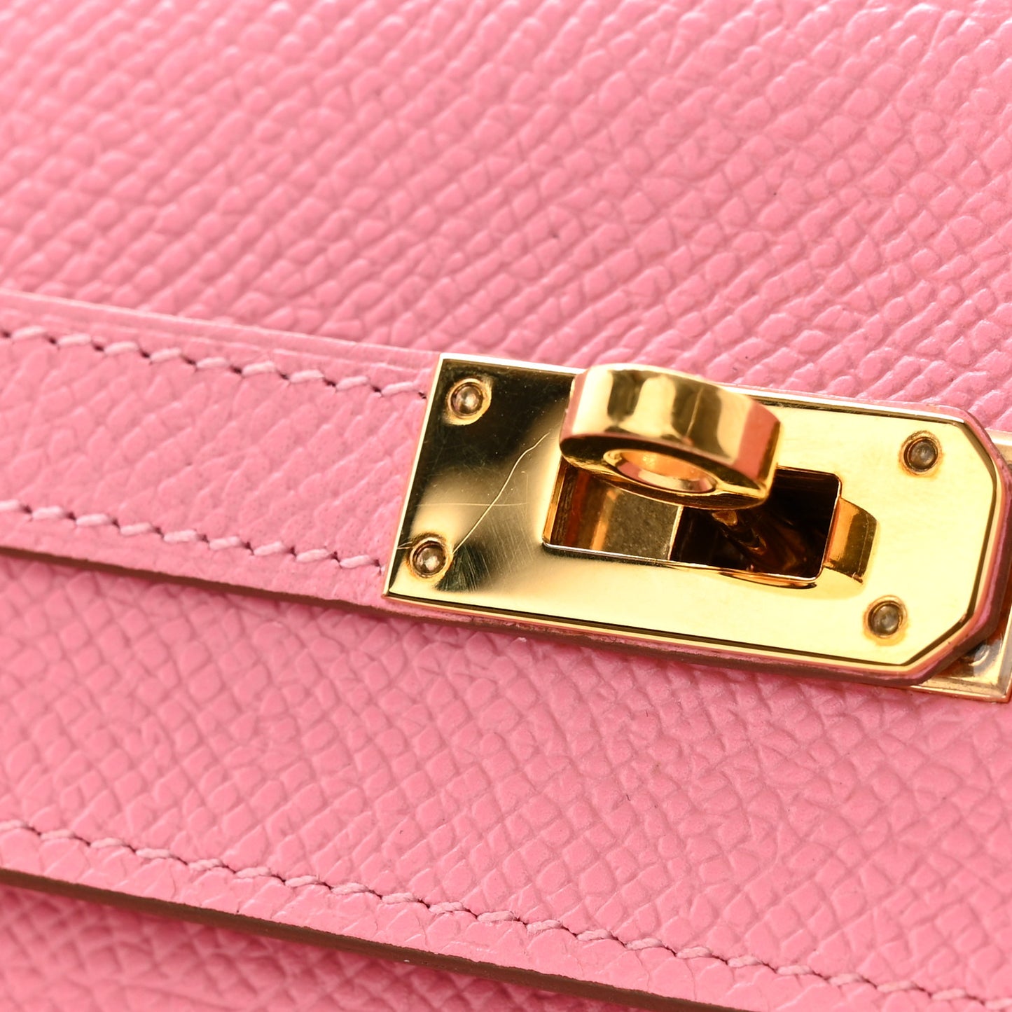 Epsom Kelly Longue Wallet Rose Confetti