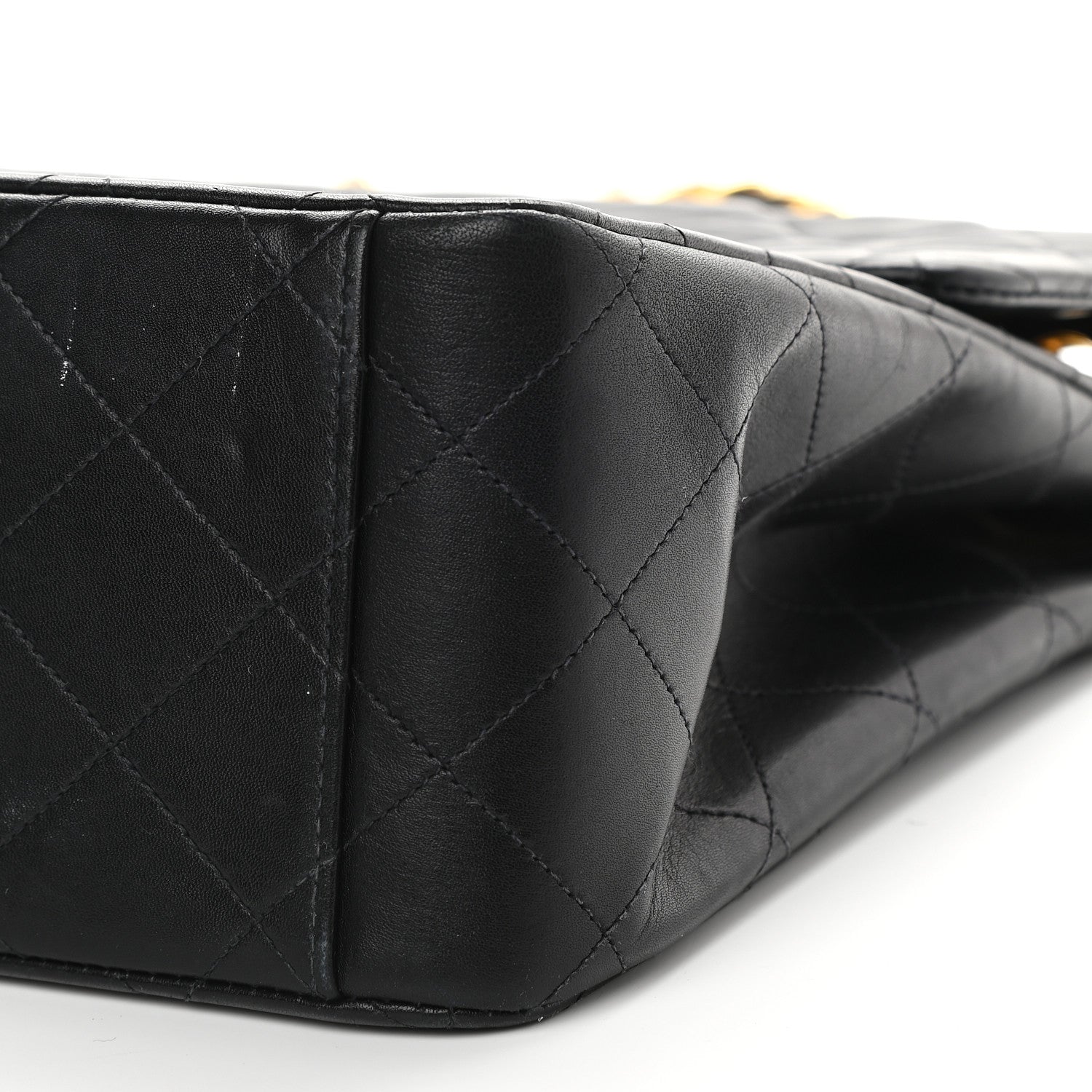 Chanel Lambskin Quilted XL Jumbo Single Flap Black 10 of 10