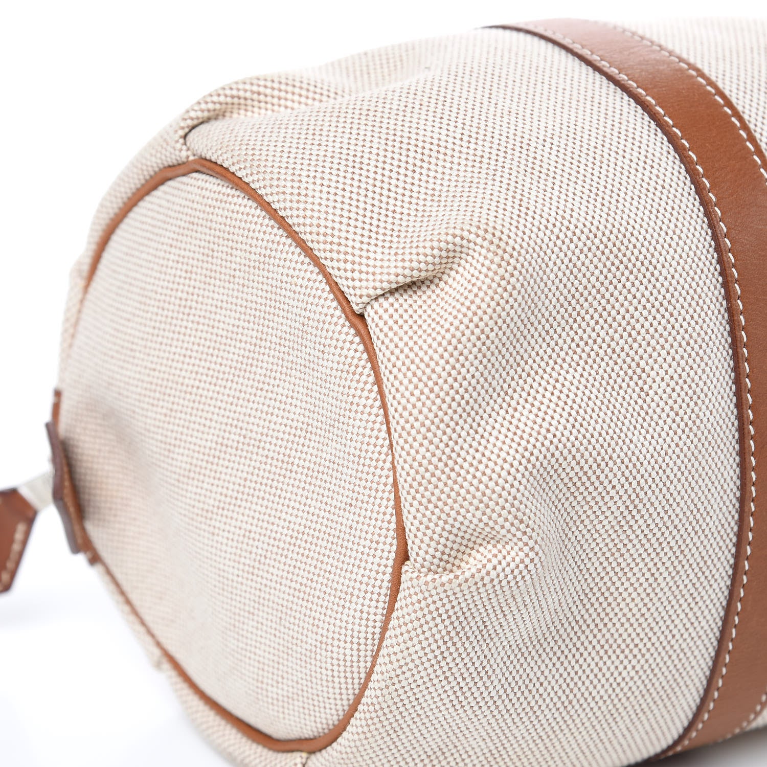 Hermes Toile Natural Barenia Polochon Mademoiselle Bag 9 of 12