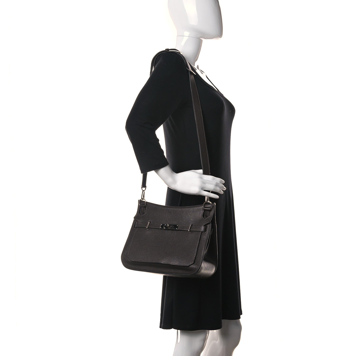 Hermes Taurillon Clemence Jypsiere 28 Chocolate 2 of 12