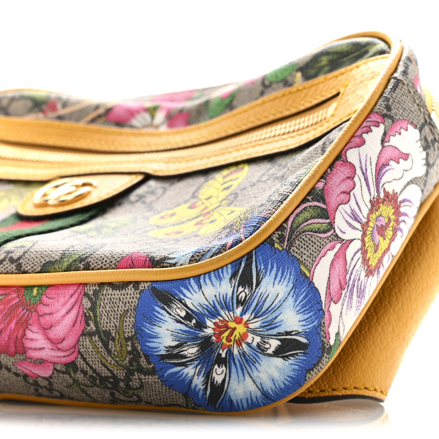 Gucci GG Supreme Monogram Flora Medium Ophidia Belt Bag Beige Multicolor Crop 10 of 13