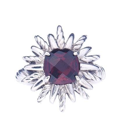 David Yurman Sterling Silver Garnet Starburst Ring 47 4 1 of 5