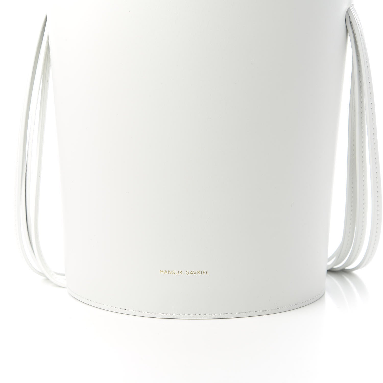Mansur Gavriel Calfskin Fringe Bucket Bag White 9 of 9