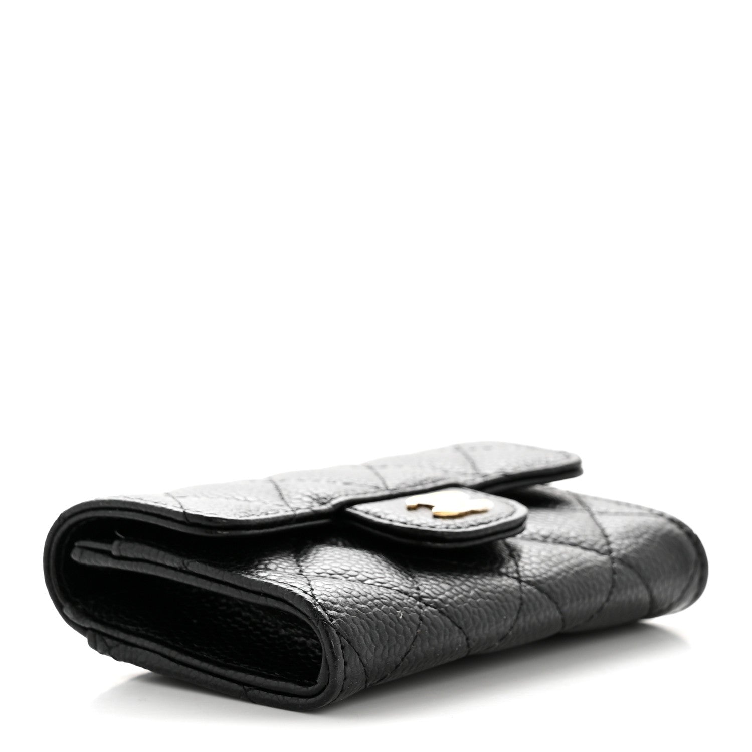 Chanel Caviar Quilted Flap Card Holder Wallet Black 4 of 8