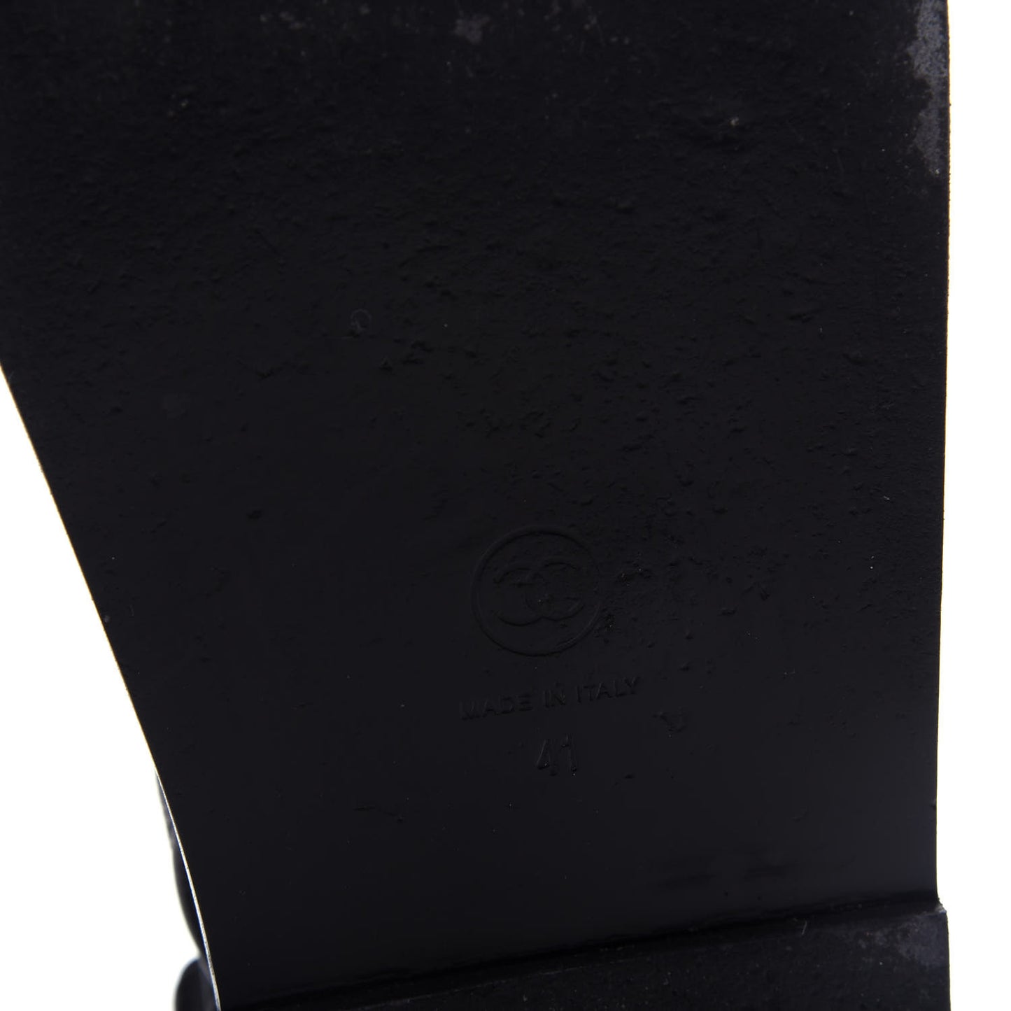 Grained Calfskin Velcro Dad Sandals 41 Black