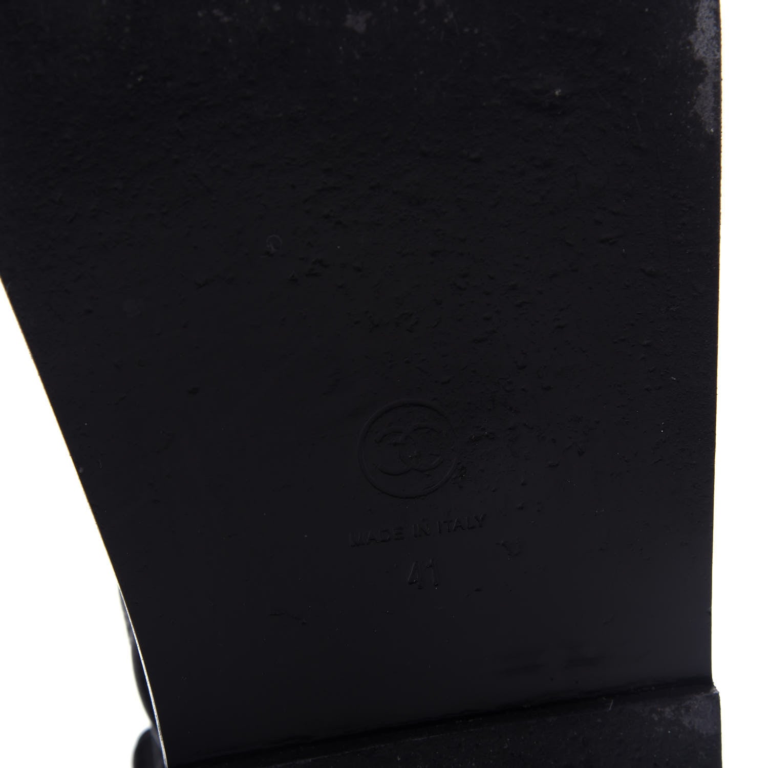 Chanel Grained Calfskin Velcro Dad Sandals 41 Black 9 of 11