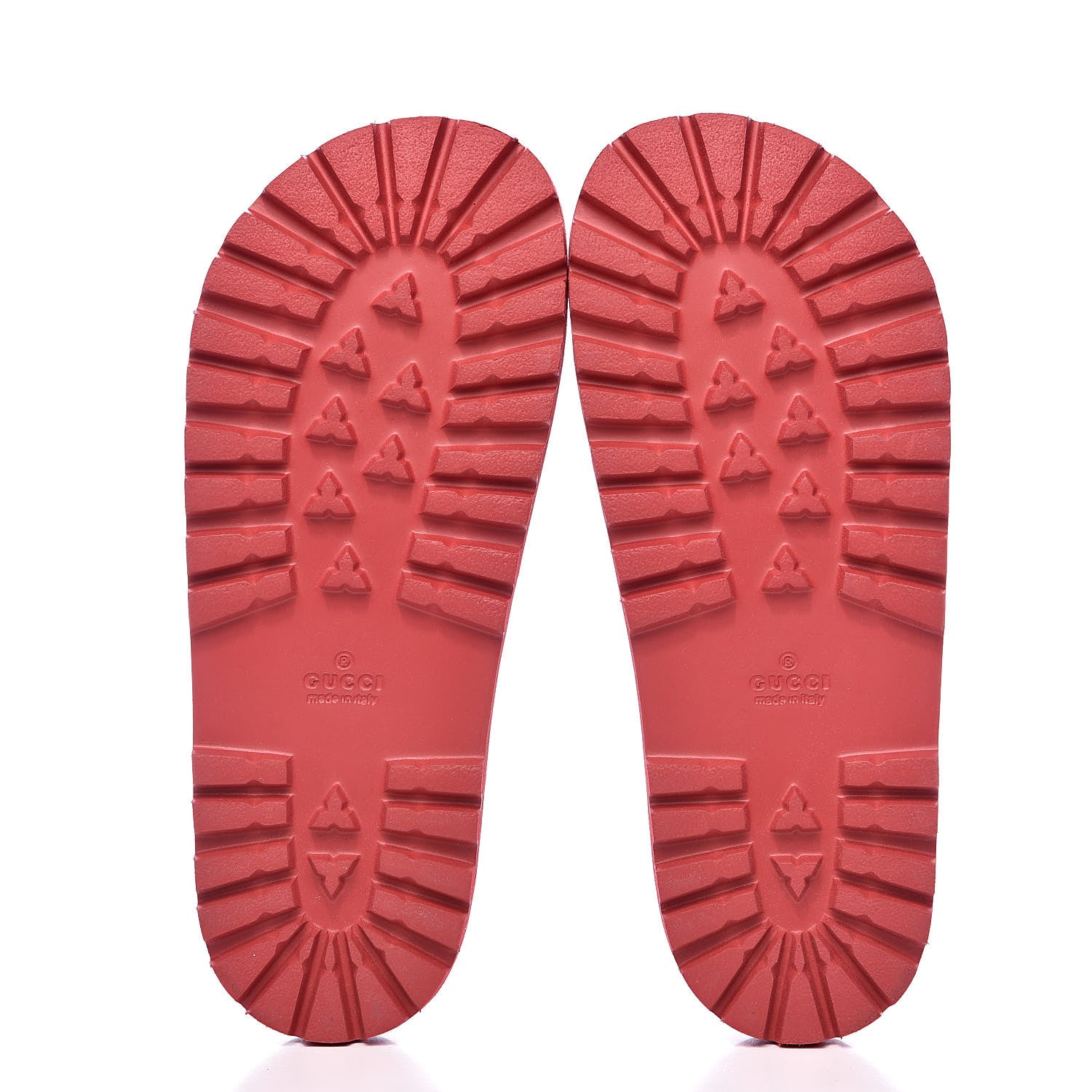 Gucci Calfskin Rubber GucciGhost Hamlet Skull Mens Lug Sole Slide Sandals 7 Hibiscus Red Blue Agata 8 of 9