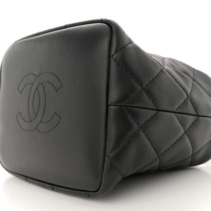 Chanel Lambskin Quilted Small Perfect Meeting Hobo Black 10 of 10