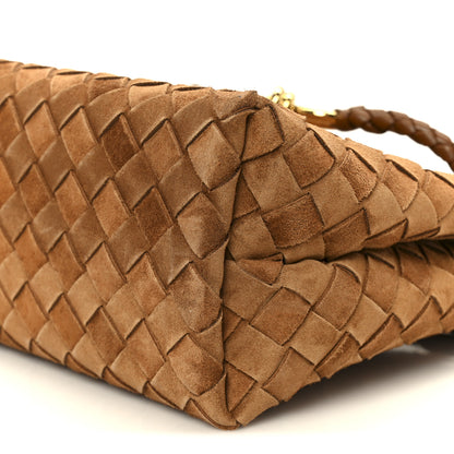 Bottega Veneta Suede Intrecciato Small Andiamo Shoulder Bag Amber 10 of 10