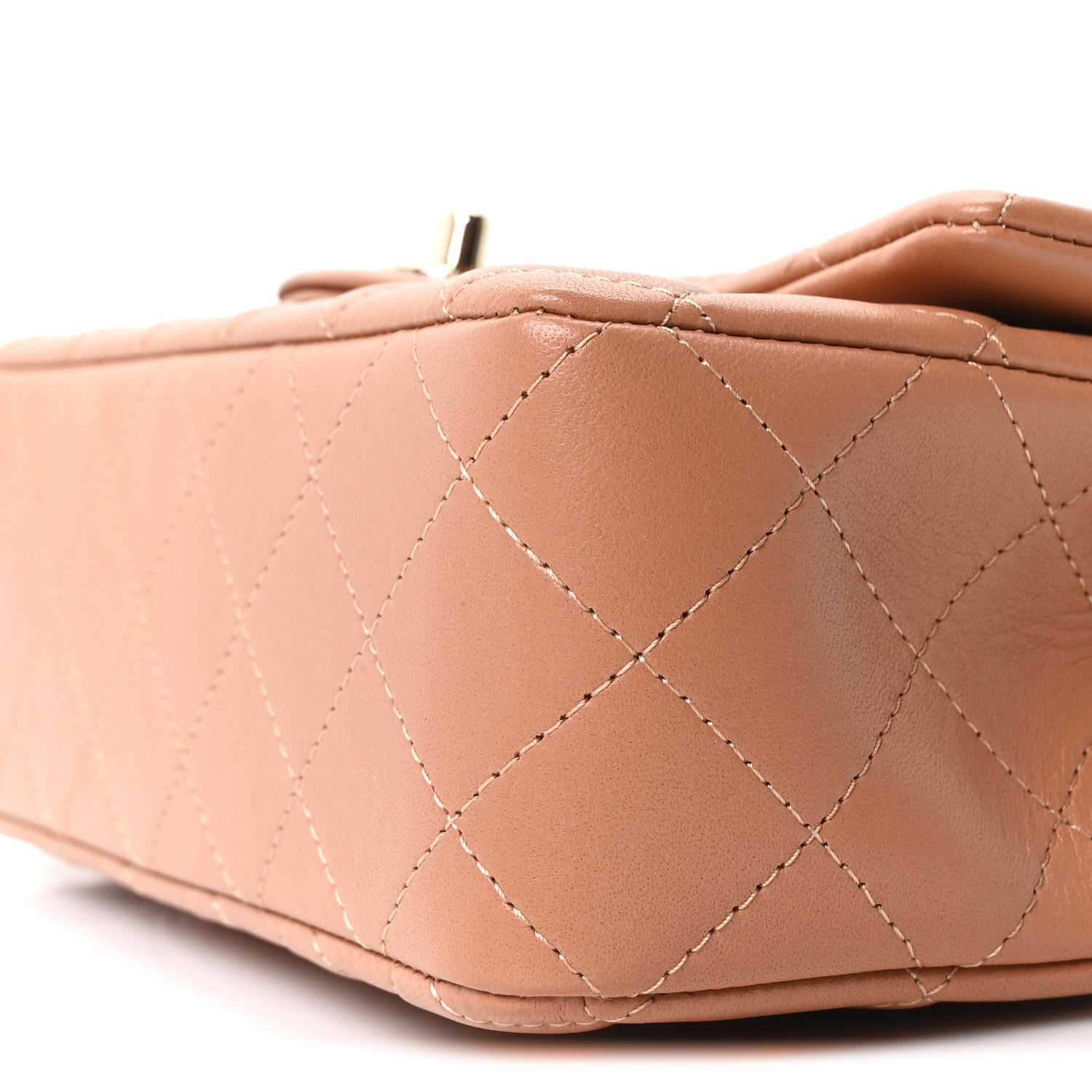 Chanel Lambskin Quilted Mini Rectangular Flap Brown 9 of 10